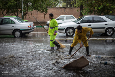 بارش باران پاییزی در تهران