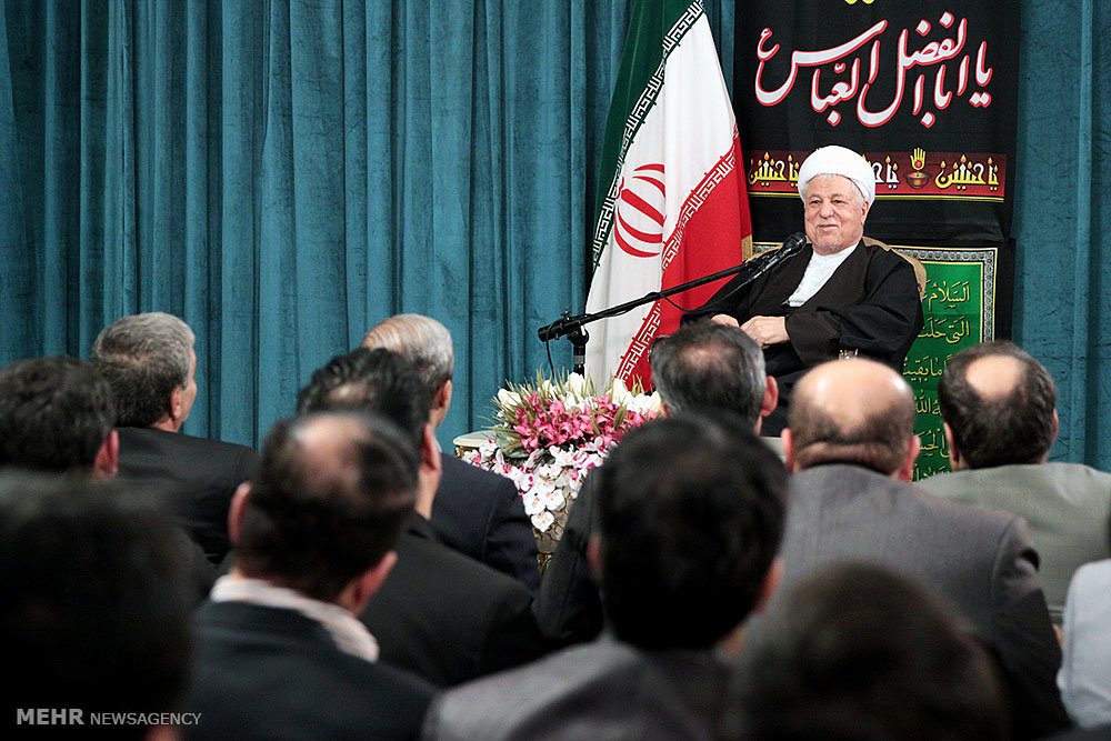 دیدار جمعی از اعضای شورای مرکزی حزب مردم سالاری با اکبر هاشمی رفسنجانی رئیس مجمع تشخیص مصلحت نظام
