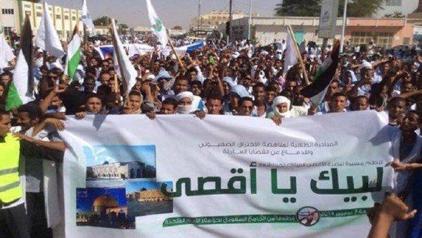 تظاهرات ضد اسرائیلی و حمایت از مسجدالاقصی در موریتانی