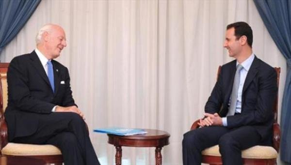 دیدار نماینده سازمان ملل در امور سوریه با بشار اسد