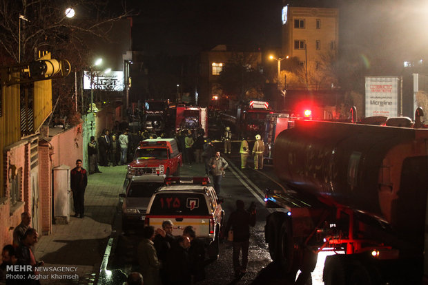 آتش‌سوزی حوالی بازار مبل تهران