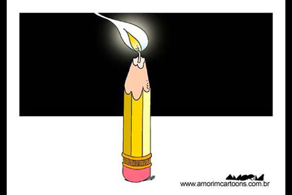 کاریکاتورهایی با موضوع ترور کاریکاتوریست های فرانسوی