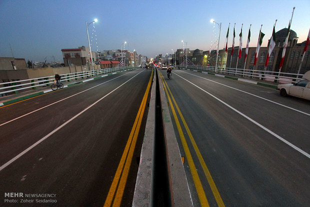 افتتاح فاز اول پروژه پل جمهوری اسلامی در استان قم