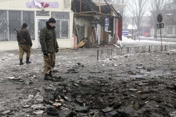 آغاز دوباره درگیری ها در شرق اوکراین پس از برهم خودرن مذاکرات مینسک
