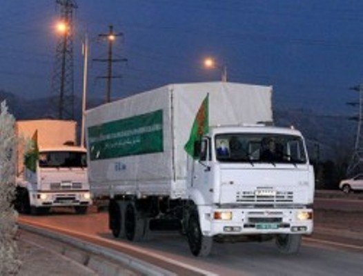 ارسال کمک های بشردوستانه ترکمنستان به افغانستان