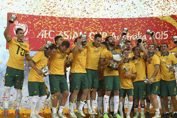جشن قهرمانی تیم ملی استرالیا