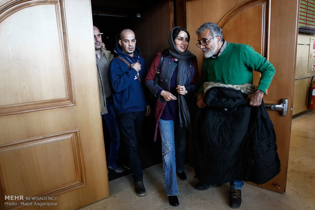 لیلا حاتمی و همسرش و طناز طباطبایی در سومین روز جشنواره فیلم فجر