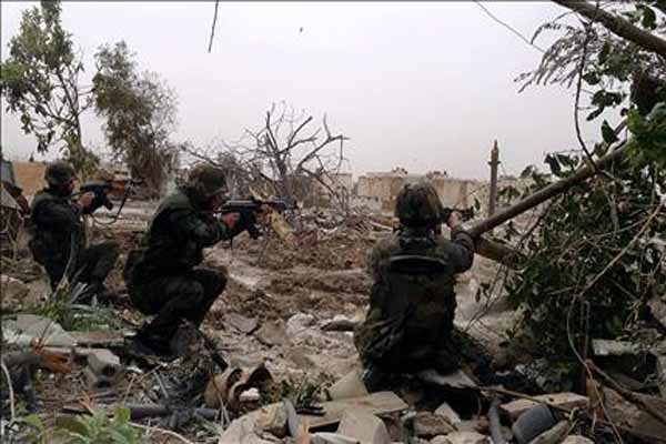 کمین ارتش سوریه علیه تروریستها در حومه دمشق