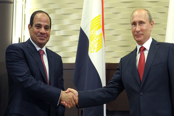 رئیس‌جمهوری روسیه وارد مصر شد