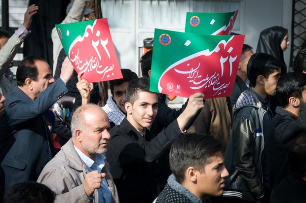 راهپیمایی مردم شاهرود در 22 بهمن