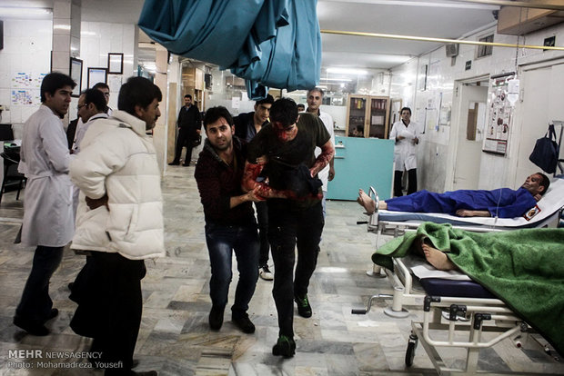 مصدومان آخرین چهارشنبه سال در بیمارستان شهید رجایی قزوین