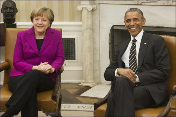 اوباما در بدو ورود به آلمان خواستار مقاومت در برابر روسیه شد