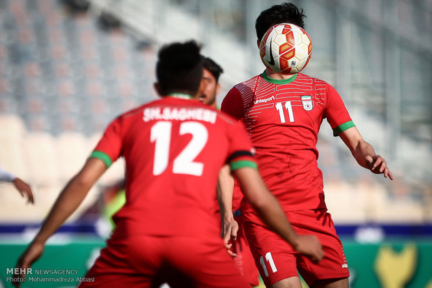 دیدار تیم های فوتبال امید ایران و فلسطین