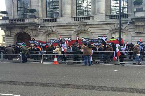 تظاهرات ضد سعودی در لندن