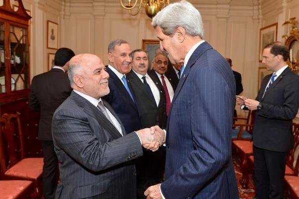 دیدار نخست وزیر عراق با جان کری
