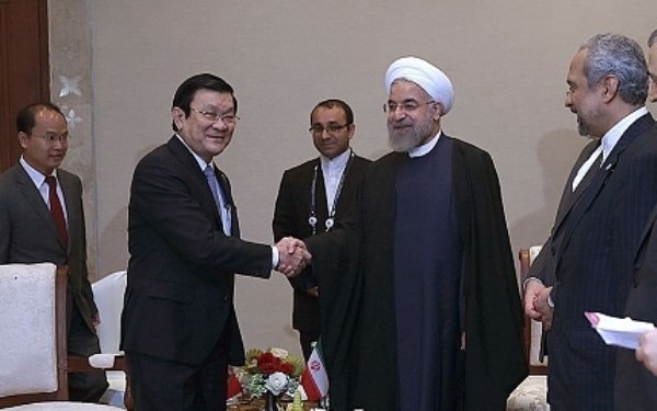 دیدار حجت الاسلام حسن روحانی با رئیس جمهور ویتنام