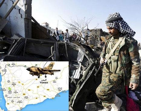 حمله اشتباهی جنگنده های سعودی به پایگاه القاعده در یمن
