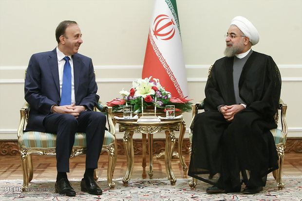 دیدار روحانی با رئیس مجلس سوریه