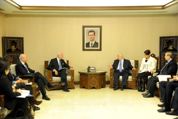 رایزنی «استفان دی‌میستورا» با وزیر خارجه سوریه در دمشق
