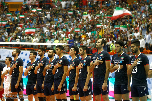 دیدار تیم های ملی والیبال ایران و آمریکا