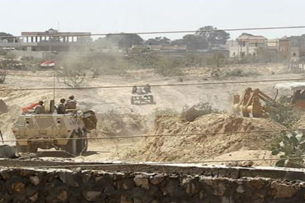 هلاکت۱۲ تروریست در سیناء/حفر خندق در مرز رفح