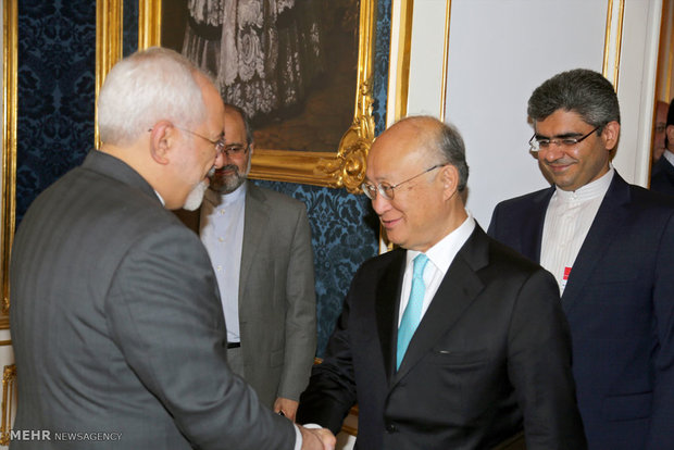  دیدار مدیرکل آژانس بین المللی انرژی اتمی و محمد جواد ظریف وزیر خارجه