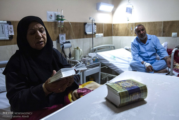 مراسم احیای شب بیست و یکم ماه رمضان در بیمارستانها