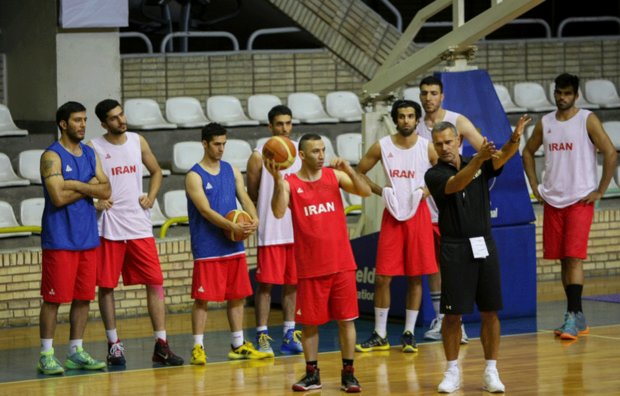 بسکتبال - تمرین تیم ملی بسکتبال 