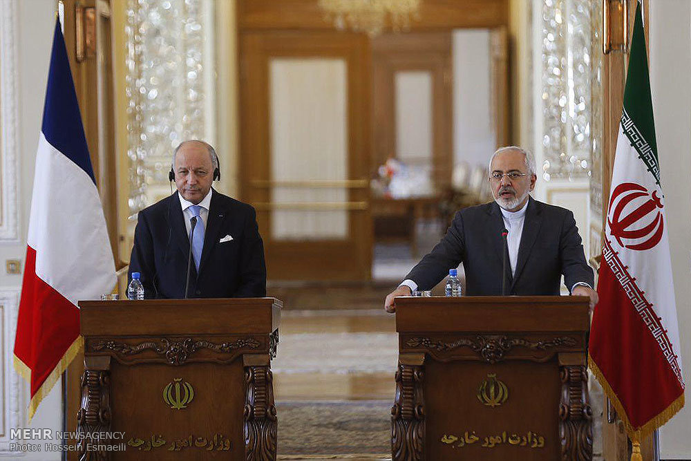 نشست خبری وزیران امورخارجه ایران و فرانسه