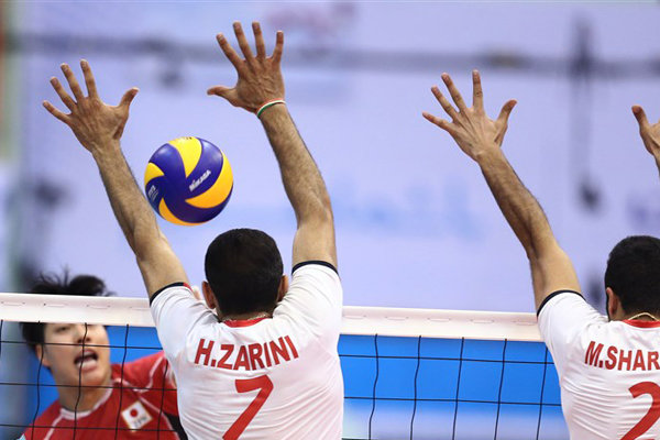 دیدار تیم های ملی والیبال ایران ب و ژاپن