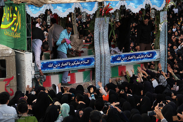 مراسم استقبال از شهدای غواص در مشهد