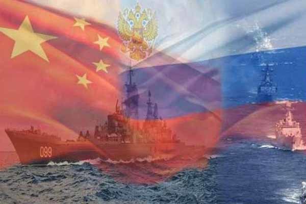 رزمایش دریایی چین روسیه