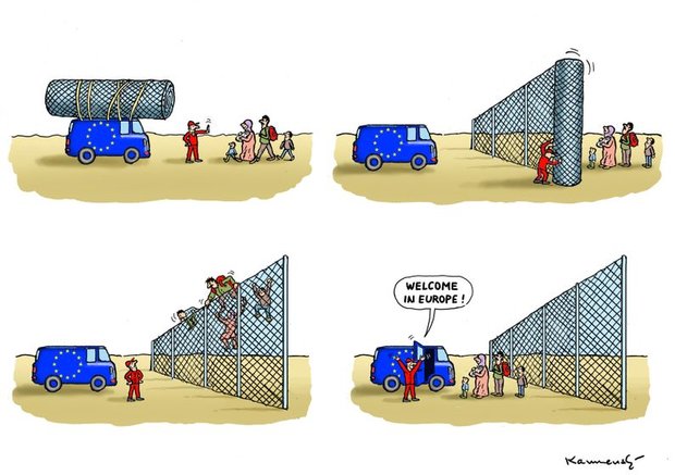کاریکاتور مهاجرت