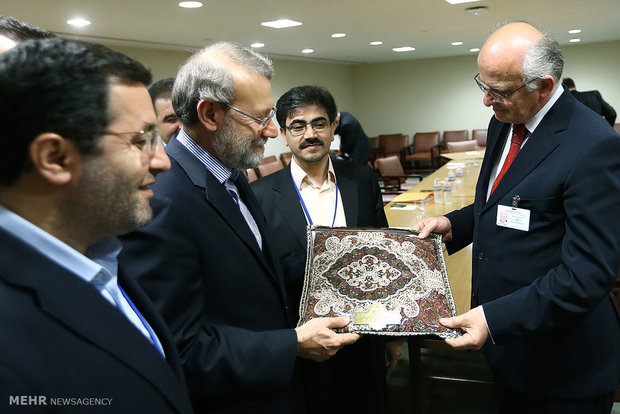 دیدار علی لاریجانی رئيس مجلس شورای اسلامی با رئیس مجلس کراواسی