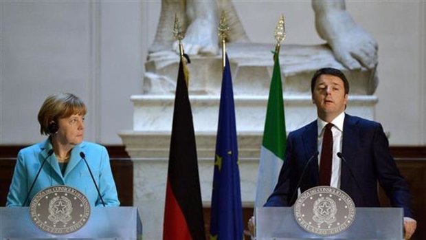 گفتگوی تلفنی نخست وزیر ایتالیا و مرکل درباره مهاجران