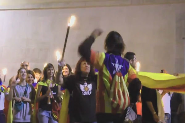 فیلم/ تظاهرات کاتالانها در اسپانیا