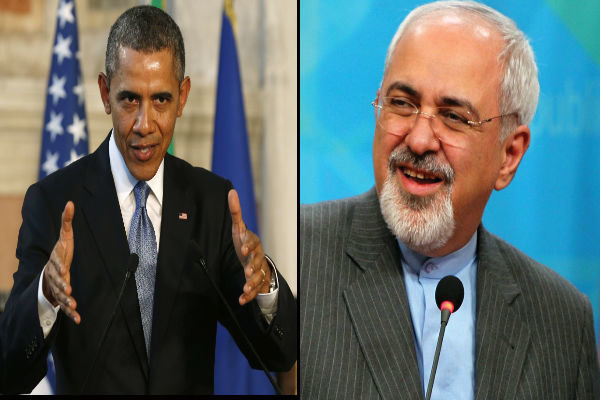 اوباما برای بهبود رابطه آمریکا - ایران با ظریف دست داد