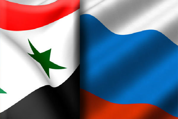 پرچم روسیه و سوریه 