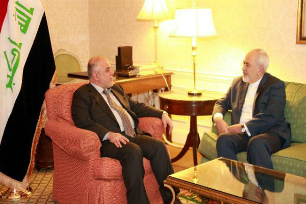 دیدار ظریف با نخست وزیر عراق در نیویورک
