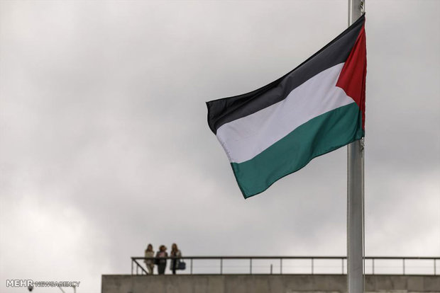 اهتزاز پرچم فلسطین در سازمان ملل