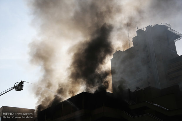 آتش سوزی در ساختمان وزارت کشور 