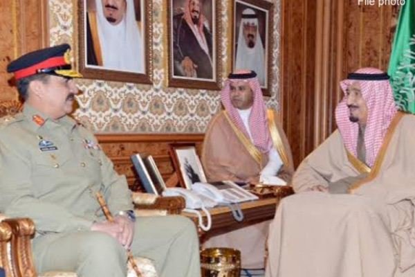 دیدار رئیس ستاد ارتش پاکستان با پادشاه و ولیعهد عربستان