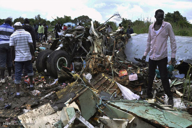 سقوط هواپیمای روسی در سودان جنوبی‎