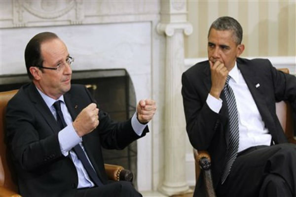 اوباما از توافق آمریکا و فرانسه در تبادل اطلاعات خبر داد