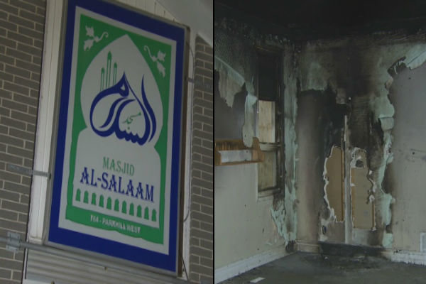 آتش زدن یک مسجد در کانادا