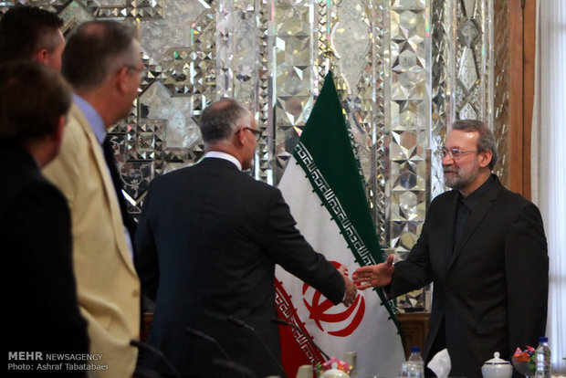 دیدار لاریجانی با رئیس کمیته روابط خارجی پارلمان انگلیس