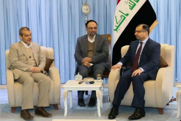 دیدار سفیر تهران در بغداد با رئیس پارلمان عراق