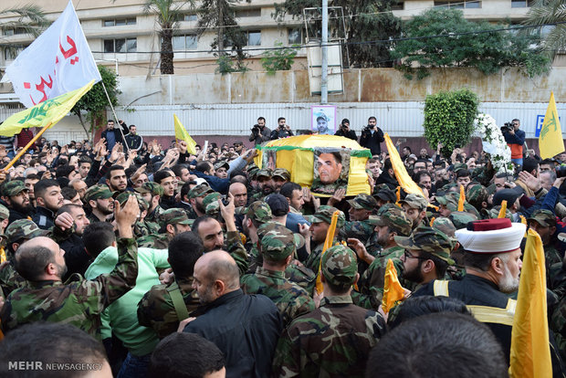 گزارش تصویری/تشییع جنازه شهید سمیر قنطار در بیروت