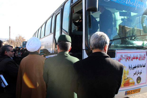 اعزام مددجویان کمیته امداد شهرستان اهر به مشهد مقدس