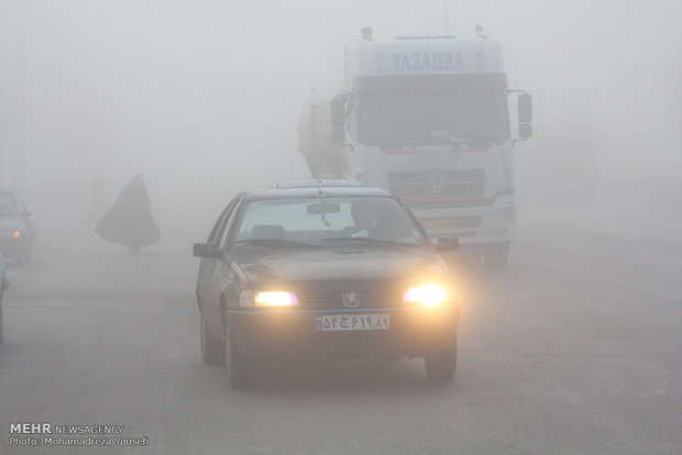 مه گرفتگی در تاکستان استان قزوین